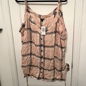 NWT Torrid pink plaid top